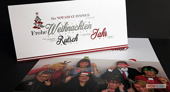 Weihnachtskartengestaltung / Design - Notariat